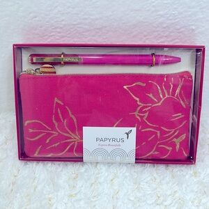 Papyrus pen with pen pouch